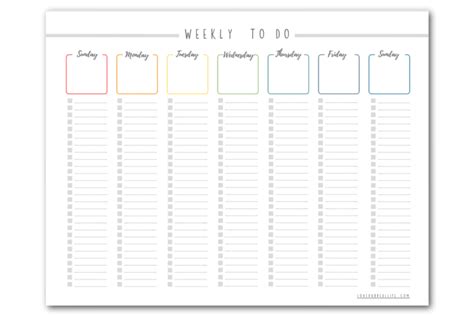 Weekly To Do List Templates-Printable and Easy To Use ⋆ Love Our Real Life