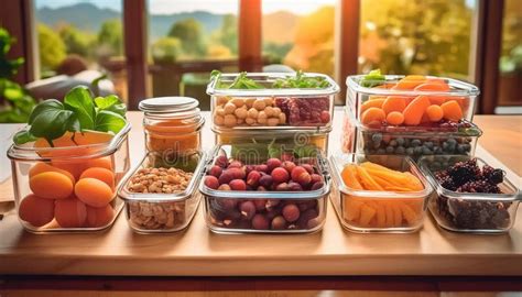 Healthy Meal Prep - Show a Colorful and Organized Meal Prep Setup Stock ...