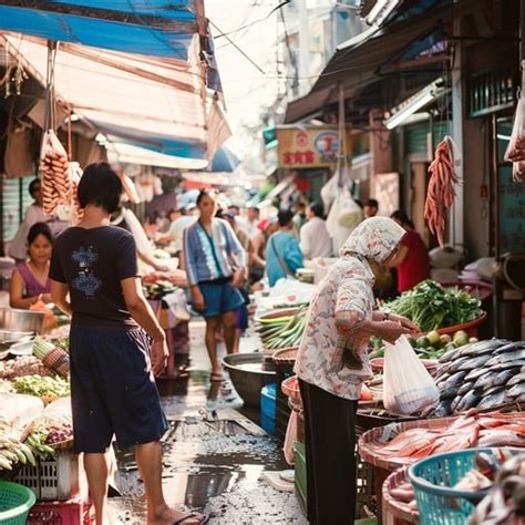 Free Bustling Market Scene Image | Download at StockCake