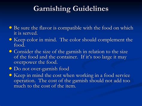 PPT - Mastering the Art of Garnishing: Tools, Techniques, and ...