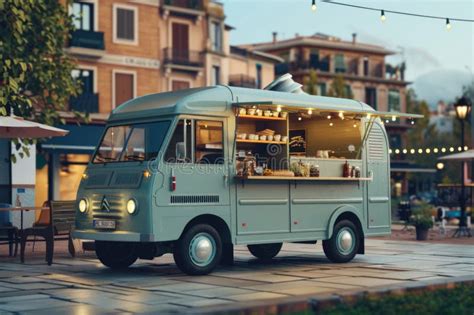 A Mobile Food Vendor Parked on the Roadside, Perfect for Capturing the ...