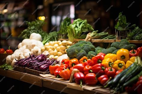 Premium AI Image | Colorful Fresh Ingredients in an Italian Market Stall