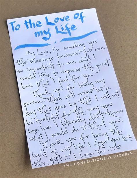 Romantic Handwritten Love Note for Boyfriend