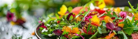 Gourmet Salad with Vibrant Ingredients, Beautifully Plated, Fresh and ...