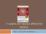 PPT - 7 Habits of Highly Effective College Students PowerPoint ...