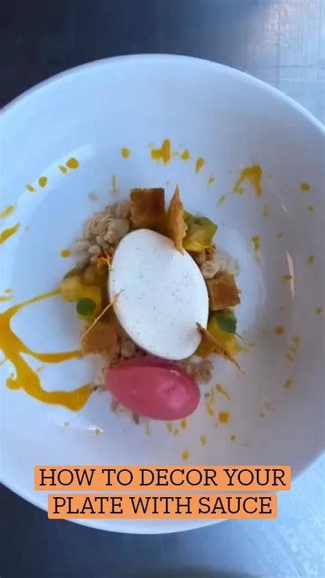 HOW TO DECOR YOUR PLATE WITH SAUCE | Cibo gourmet, Ricette, Dessert in ...