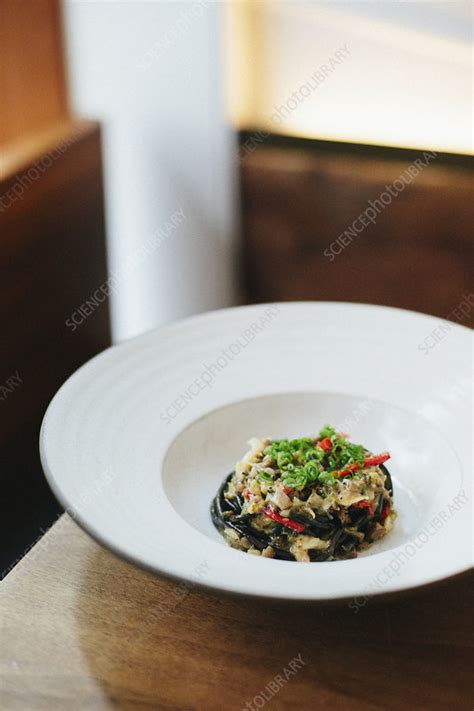 Garnished dish at a city restaurant - Stock Image - F012/8480 - Science ...