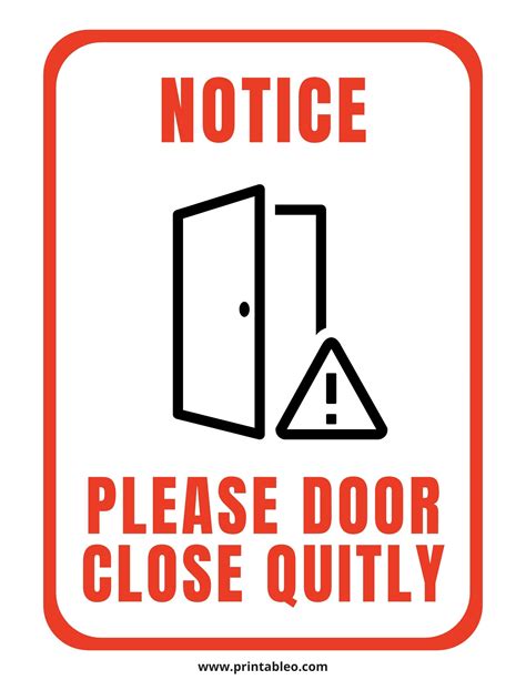 50+ Printable Please Close Door Sign - Printableo.Com