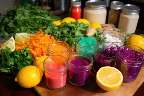 A Close-up of Fresh and Colorful Ingredients, Ready To Be Cooked Stock ...