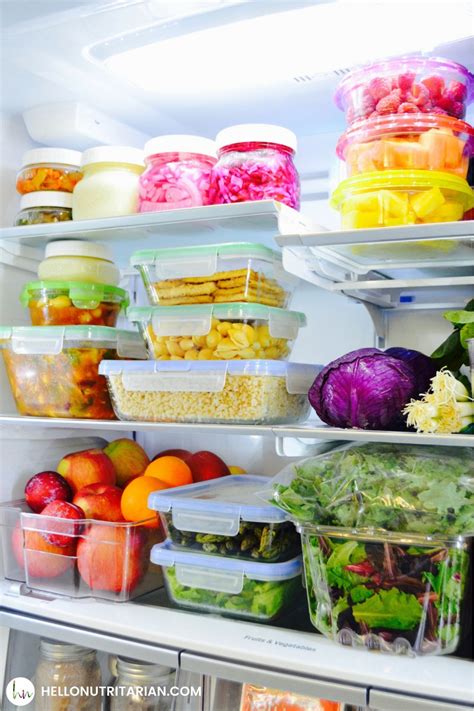 Organized Refrigerator Healthy