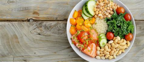Vibrant Plate of Superfoods on Rustic Wooden Surface, Delivering ...