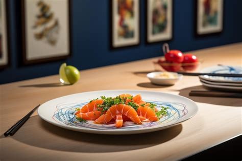 Elegant Dish of Food Beautifully Presented | Premium AI-generated image