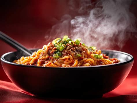 Spicy Noodles Asian Cuisine Steaming Hot Delicious Food Photography ...
