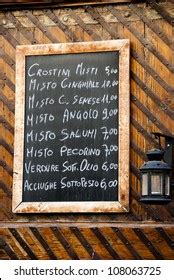 Handwritten Menu Traditional Italian Restaurant Stock Photo 108063725 ...