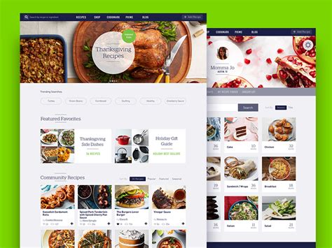 Recipe Sharing by Tony Matejek on Dribbble