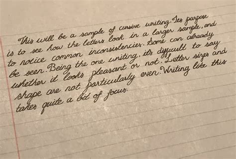 A little sample of my cursive : Handwriting