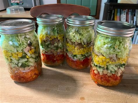 layered salad jar