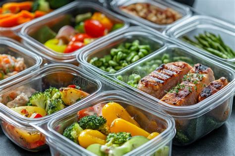 Colorful Meal Prep Containers Filled with Nutritious Vegetables and ...