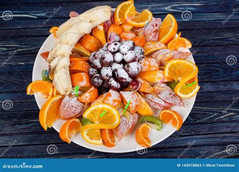 Appetizing, Ripe, Summer Fruits, Beautifully Served on the Table Stock ...