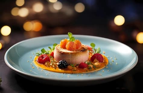 Premium Photo | Exquisite gourmet dish on a plate