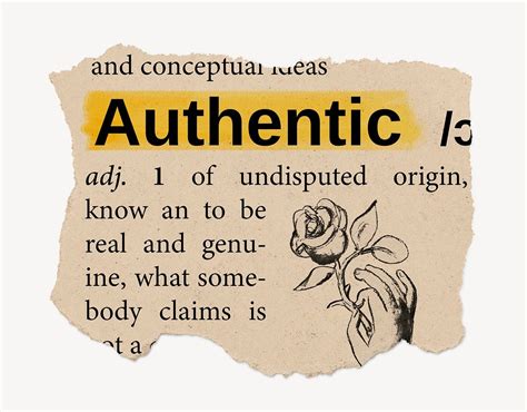 Authentic definition, ripped dictionary word, | Free Photo - rawpixel