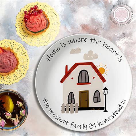 Personalized New Home Plates Custom Dinner Plates Family Platter ...