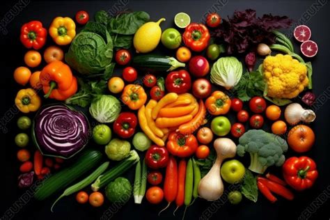 Vibrant assortment of fresh vegetables and fruits