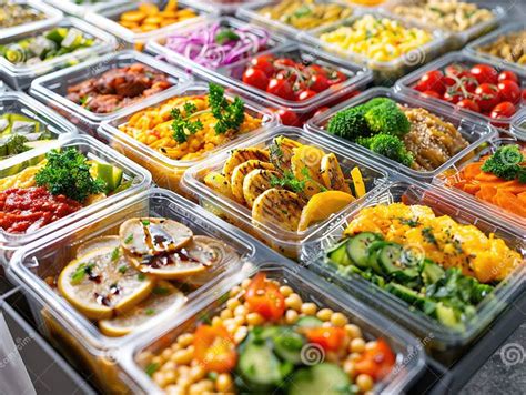 Assorted Meal Prep Containers with Various Healthy Dishes. Ready To Eat ...