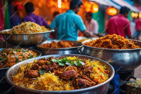 Vibrant photo of A colorful street food stall selli | Premium AI ...