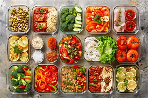 Colorful Meal Prep Containers Stock Illustration - Illustration of ...