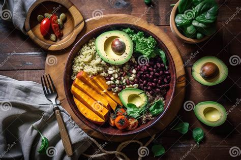 A Healthy and Delicious Meal, Styled with a Mix of Vibrant Colors and ...