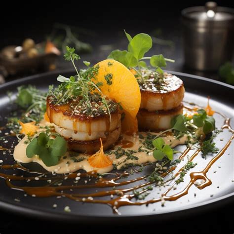 Premium AI Image | appetizing textures of the food with a focus on details