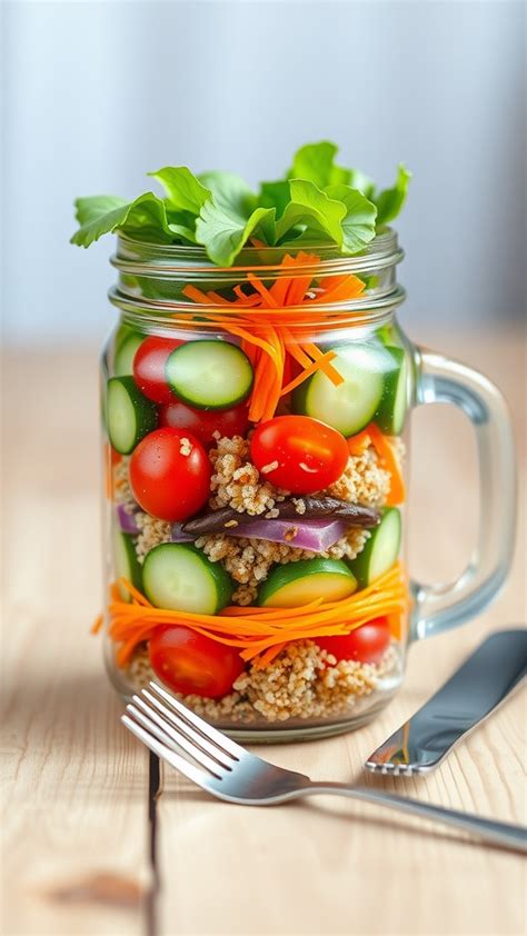 Layered Salad Mason Jar Recipe