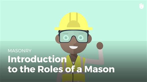 Introduction to the Roles of a Mason | Masonry - YouTube