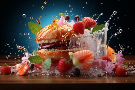 Premium AI Image | Realistic Food Pics with Vibrant Color Effects