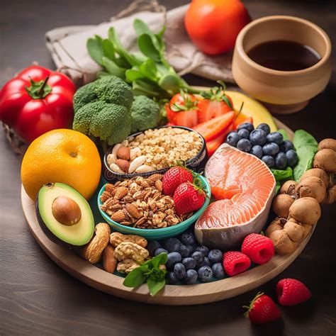 Plate Filled with a Colorful Array of Healthy Foods Stock Illustration ...