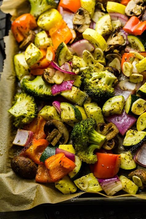 Mixed roasted vegetables Stock Photo by ©urban_light 70600823