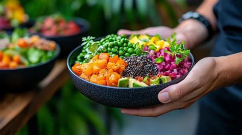 Mindful eating workshop beautifully plated healthy food | Premium AI ...