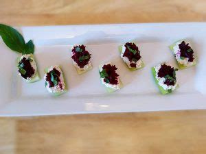 Amazing Cucumber Feta Beet Bites with Basil – Dish Vegan