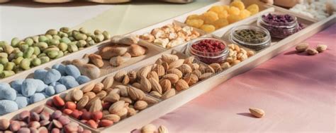 A Rainbow of Colorful Ingredients Such As Nuts and Dried Fruits. Stock ...