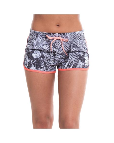 Short maillot de bain femme : imprimé tropical | Waxx