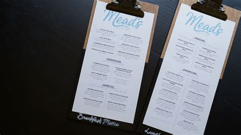 Handwritten menus convey love, caring