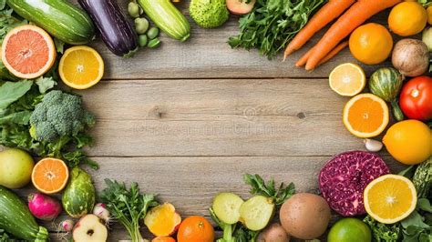 Fresh Garden Produce Arranged Artfully on Rustic Wooden Table with ...