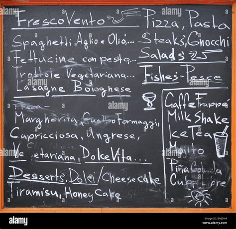 Handwritten Cafe Menu Blackboard High Resolution Stock Photography and ...