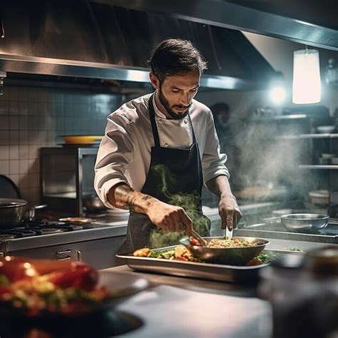 Premium AI Image | Chef preparing a gourmet dish