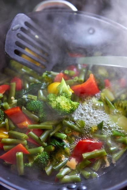 Premium Photo | Close-up of food in cooking pan