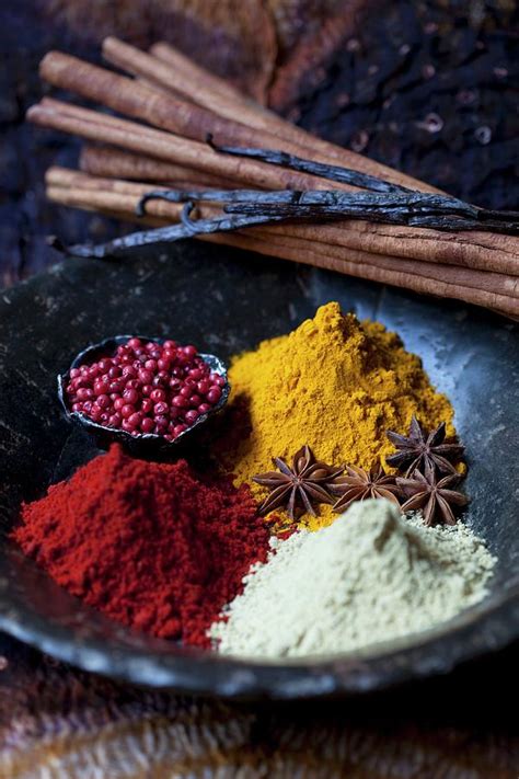 Small Bowls Of Various Different Spices Photograph by Mèche, Hilde ...